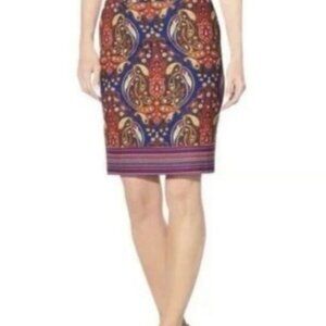 Merona A-line paisley skirt, size 2